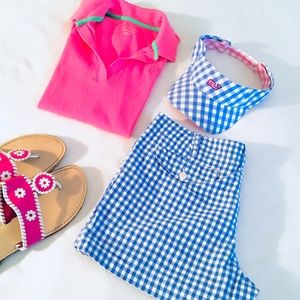 Ralph Lauren Light Blue Gingham Check Shorts